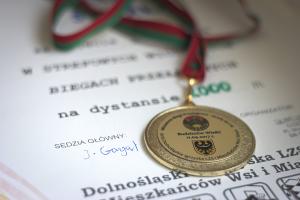 medal za zajęcie pierwszego miejsca na igrzyskach lzs