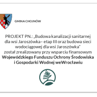 WFOŚ gmina chojnów 2 szt 70x50
