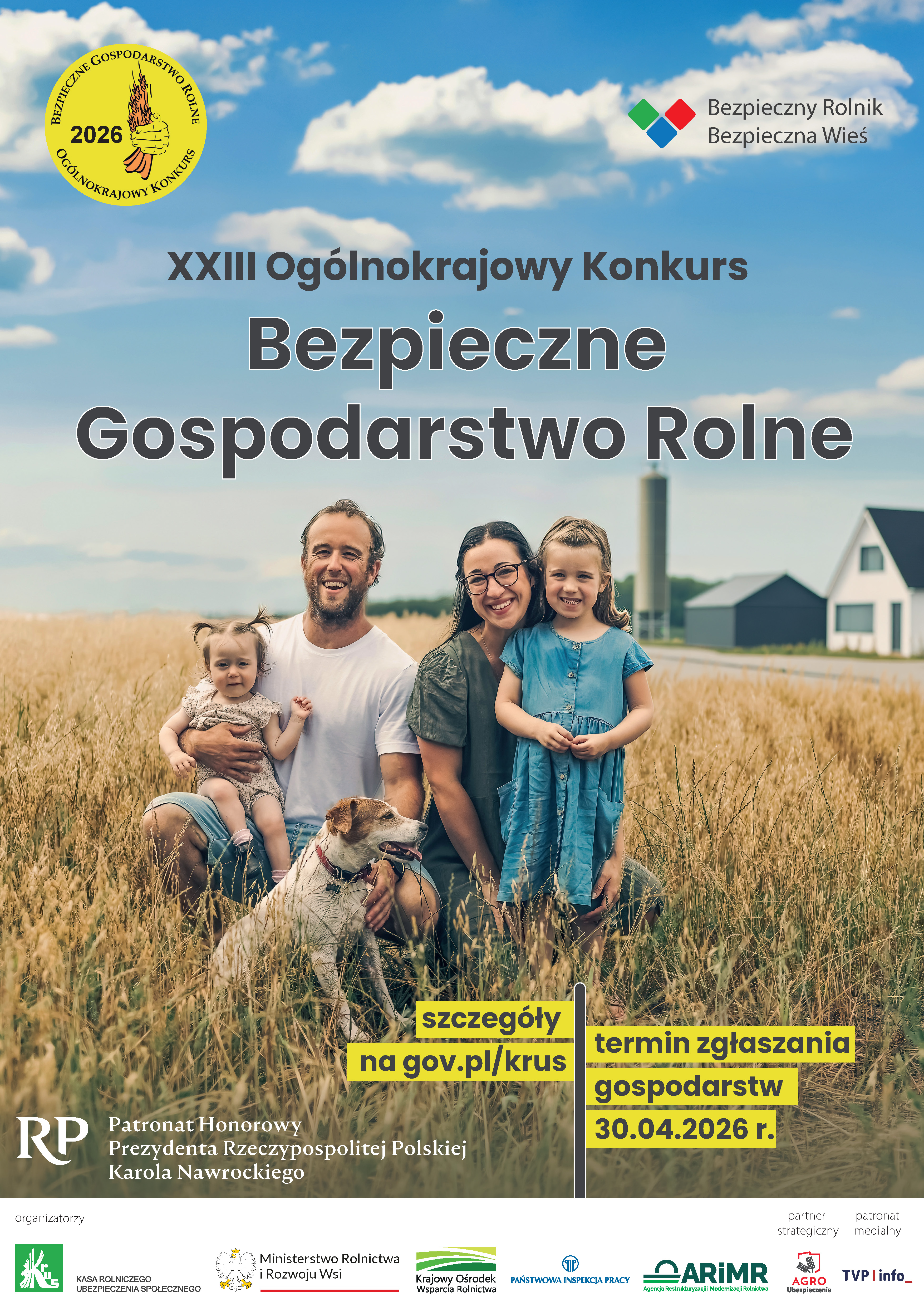 Zapraszamy do konkursu "Bezpieczne gosporadstwo rolne"