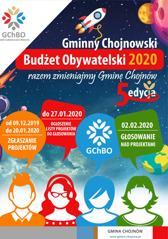 Ruszyła 5. edycja Gminnego Chojnowskiego Budżetu Obywatelskiego