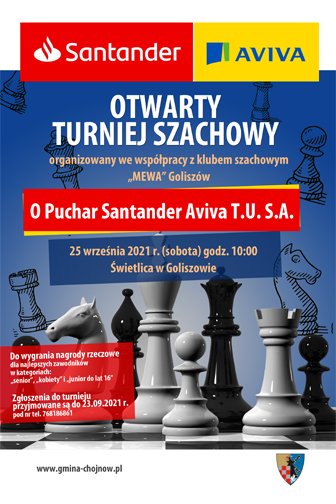 Otwarty turniej szachowy "O Puchar Santander Aviva T.U. S.A. w Goliszowie