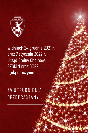 Urząd Gminy, GOPS i GZGKiM nieczynne 24 grudnia i 7 stycznia